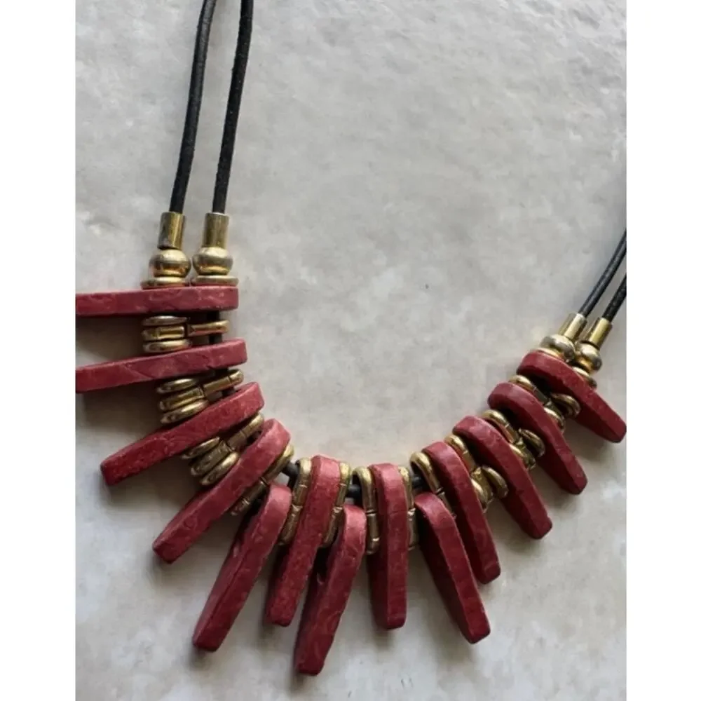 Boho Statement Necklace Bundle Wood Shell Beaded Mixed Lot of 7